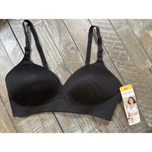 Warner's RM1011T Simply Perfect Black Wireless T Shirt Bra Size 40 C NWT Smooth